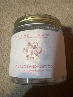 Sand + Paws Vanilla Sandalwood Pet Odor Neutralizing Gel Beads - White